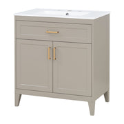 Bathroom Vanity With Sink Top, Adjustable Shelf, Door Organizers