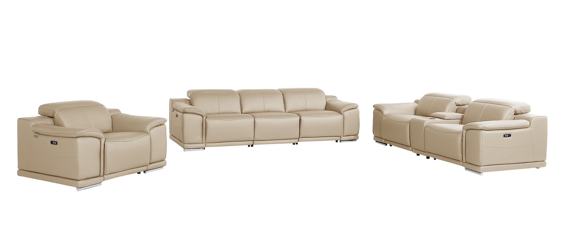 9762 - 7-Piece Modular Power Reclining Sofa, Loveseat And Chair Set With 6 Power Recliners In