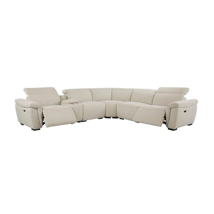 Dayana - Power Motion Sectional Sofa - Beige Boucle