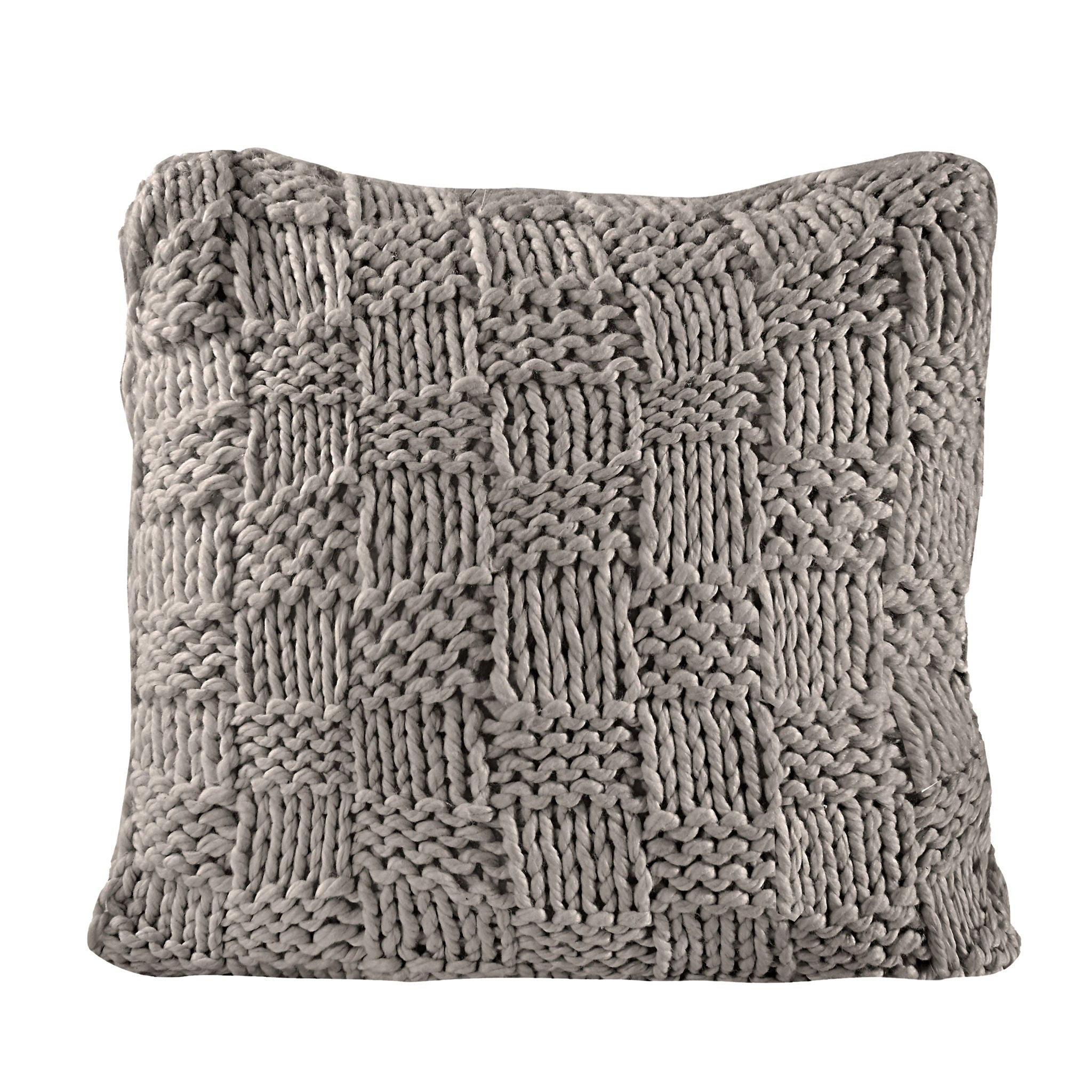 Chess Knit - Euro Pillow - Taupe