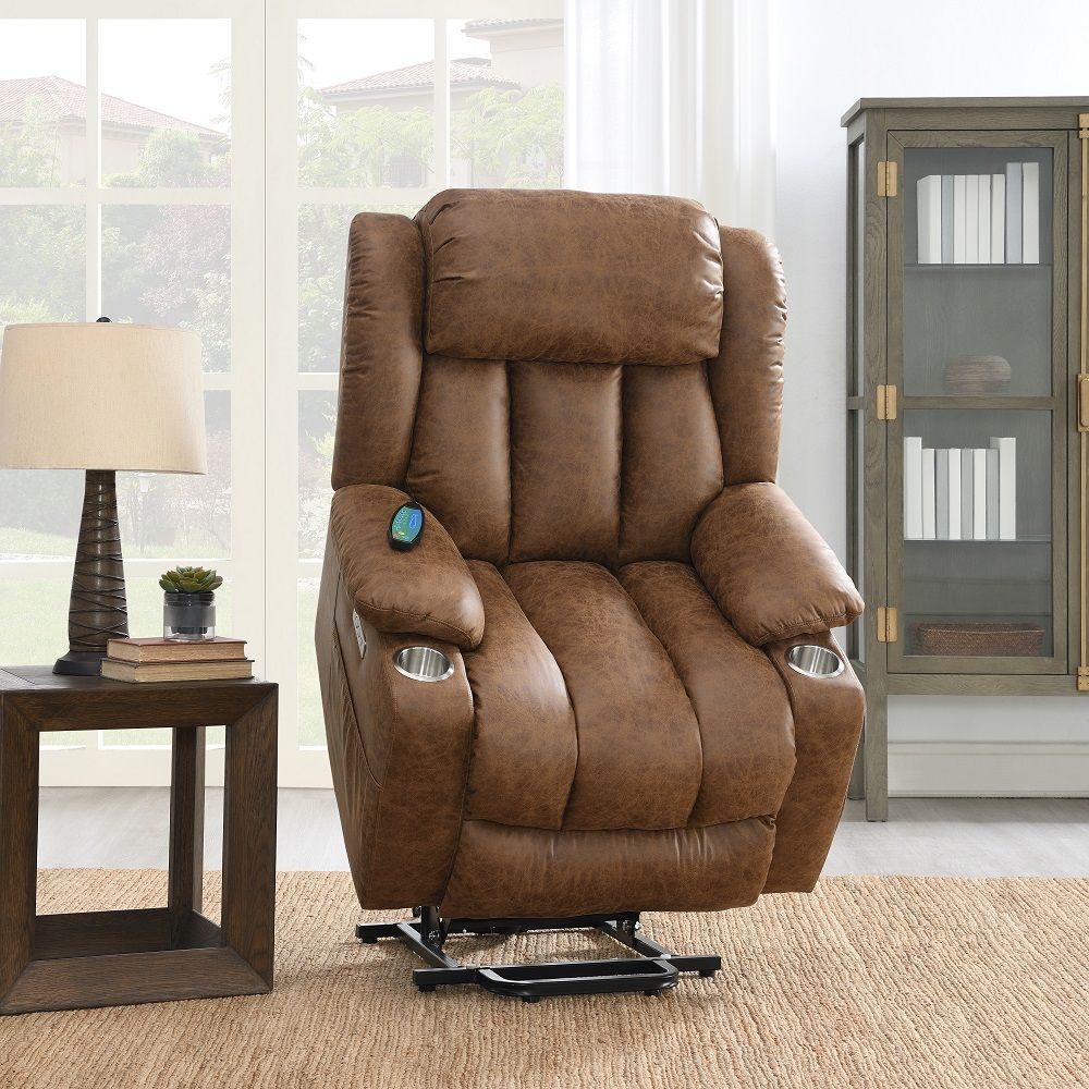 Pacay Power Recliner With Lift, Heating & Massage - Thumbnail 5