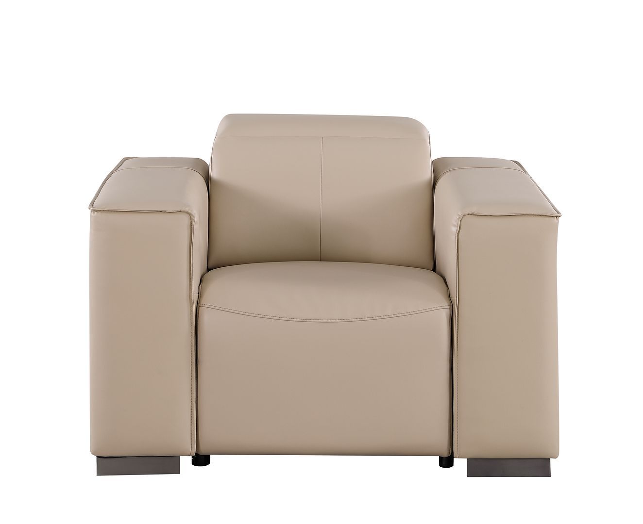 1208 - Modular Leather Set With 5 Power Recliners & Power Headrests