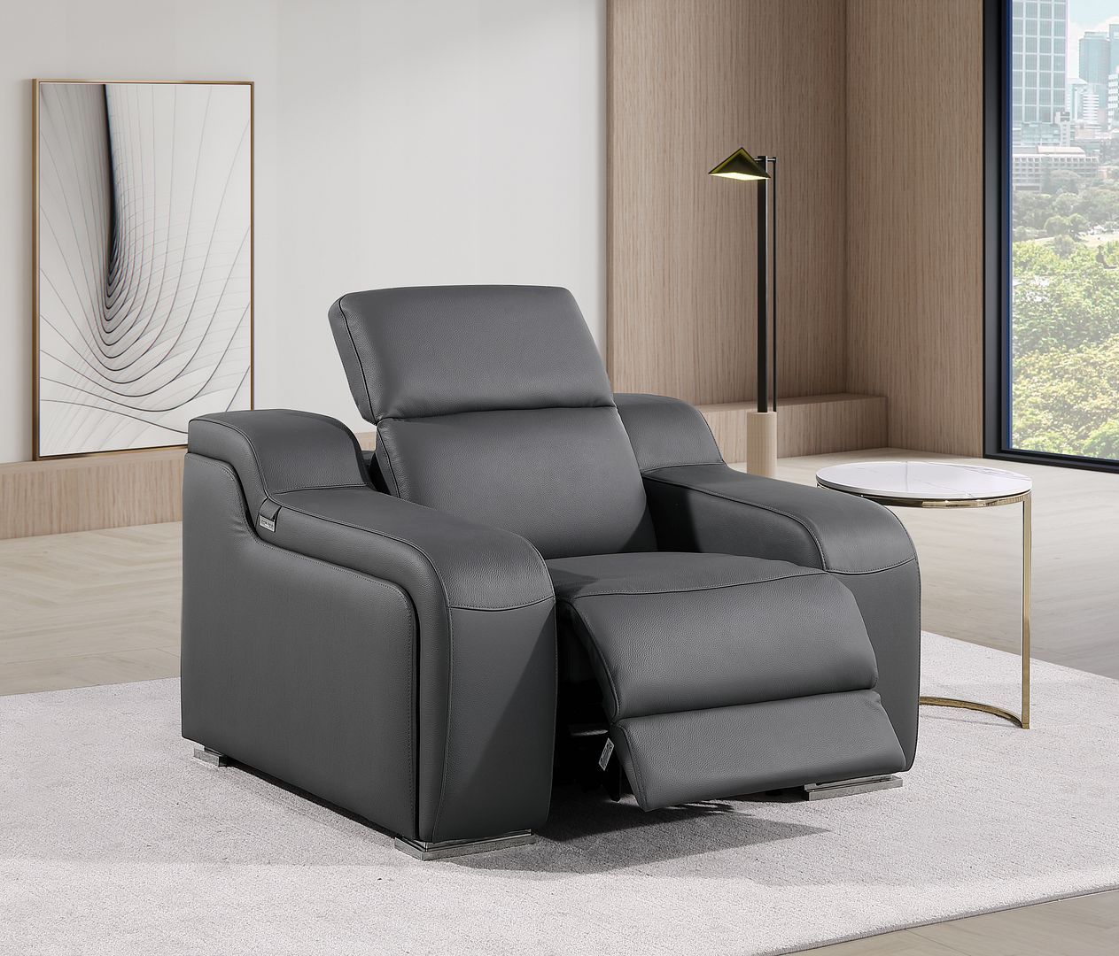 1116 - Armless Chair - Dark Gray