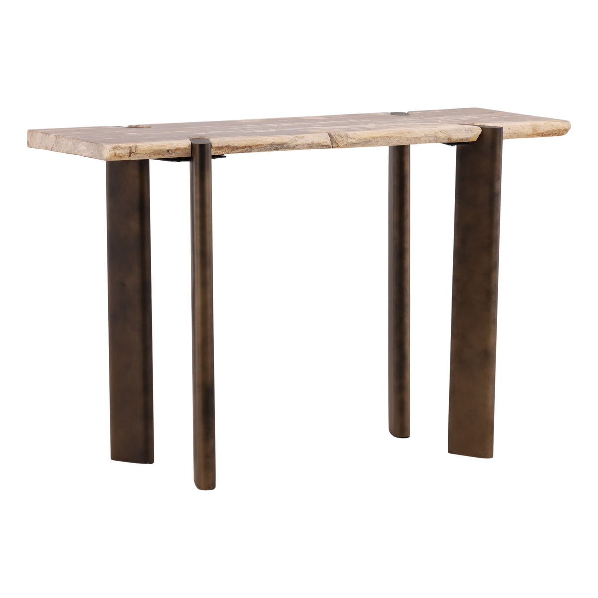 Peridot - Console Table - Light Natural And Bronze