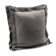 Luna - Double Flanged Washed Linen Pillow - Slate