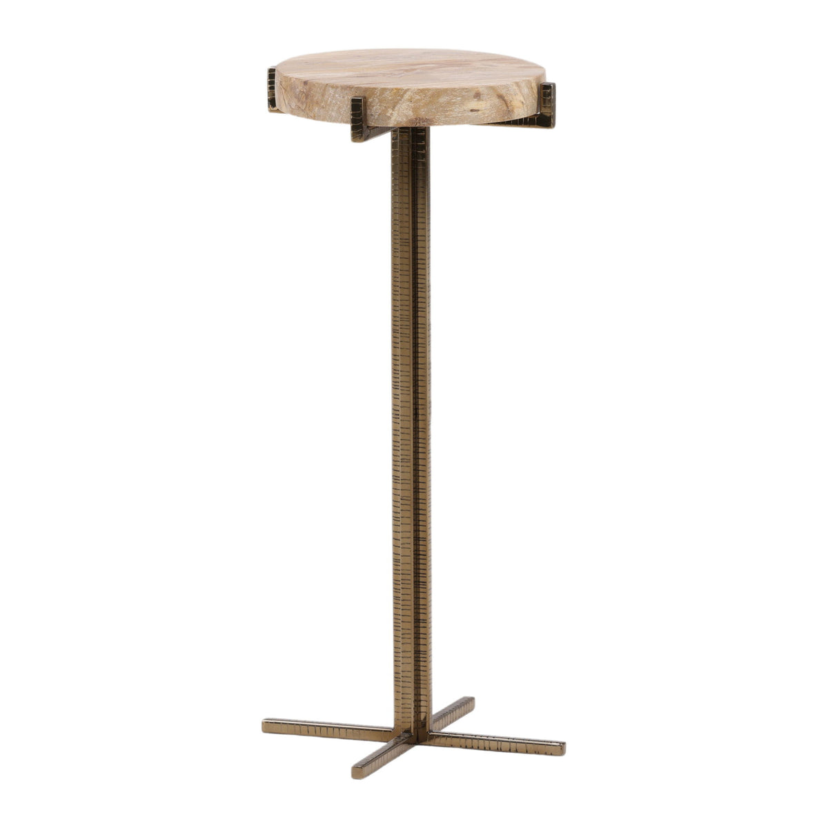 Hesper - Side Table - Natural And Brass