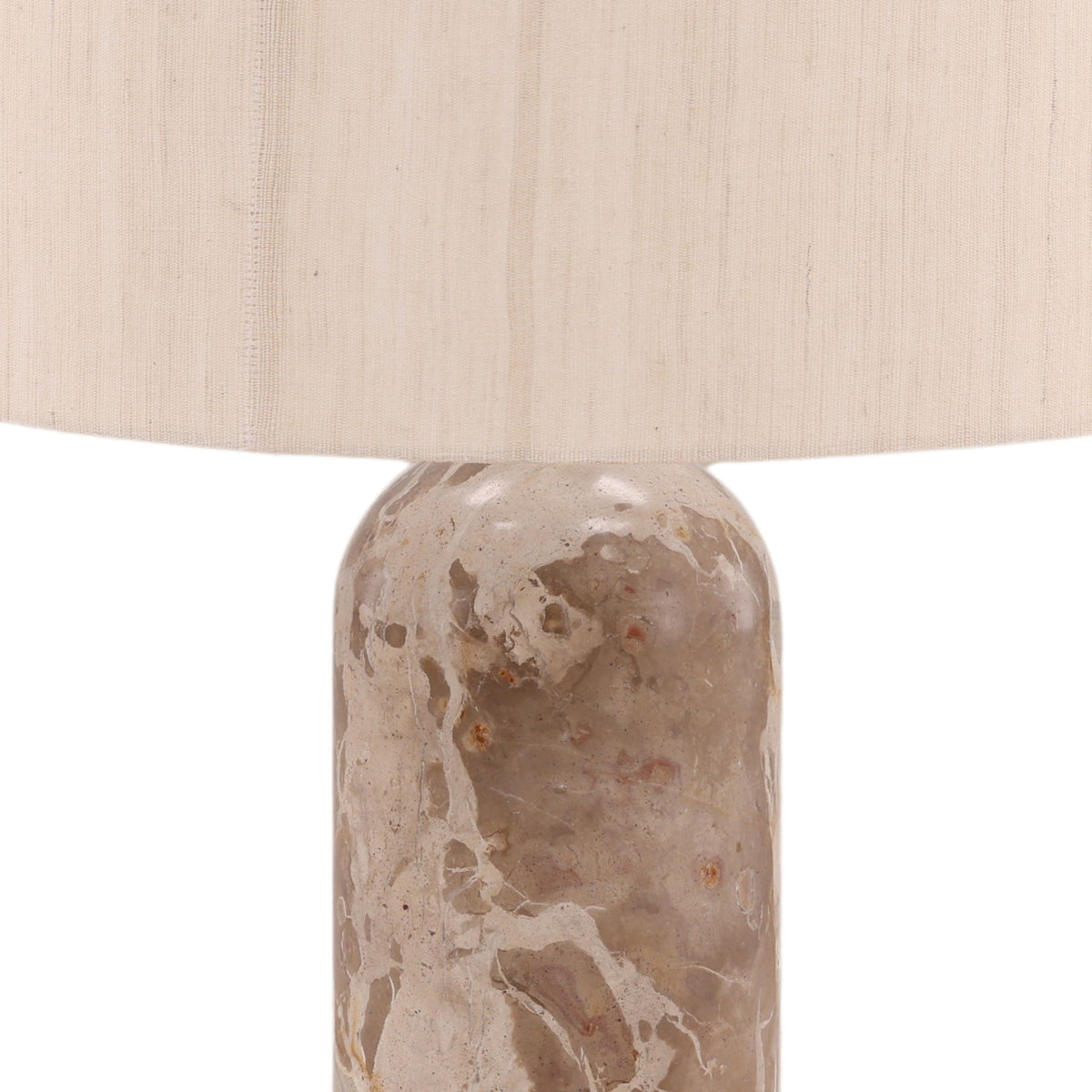 Raja - Table Lamp - Natural Stone And Cream