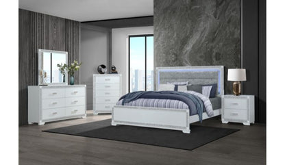 Soleil - 5 Piece King Bedroom Set - White