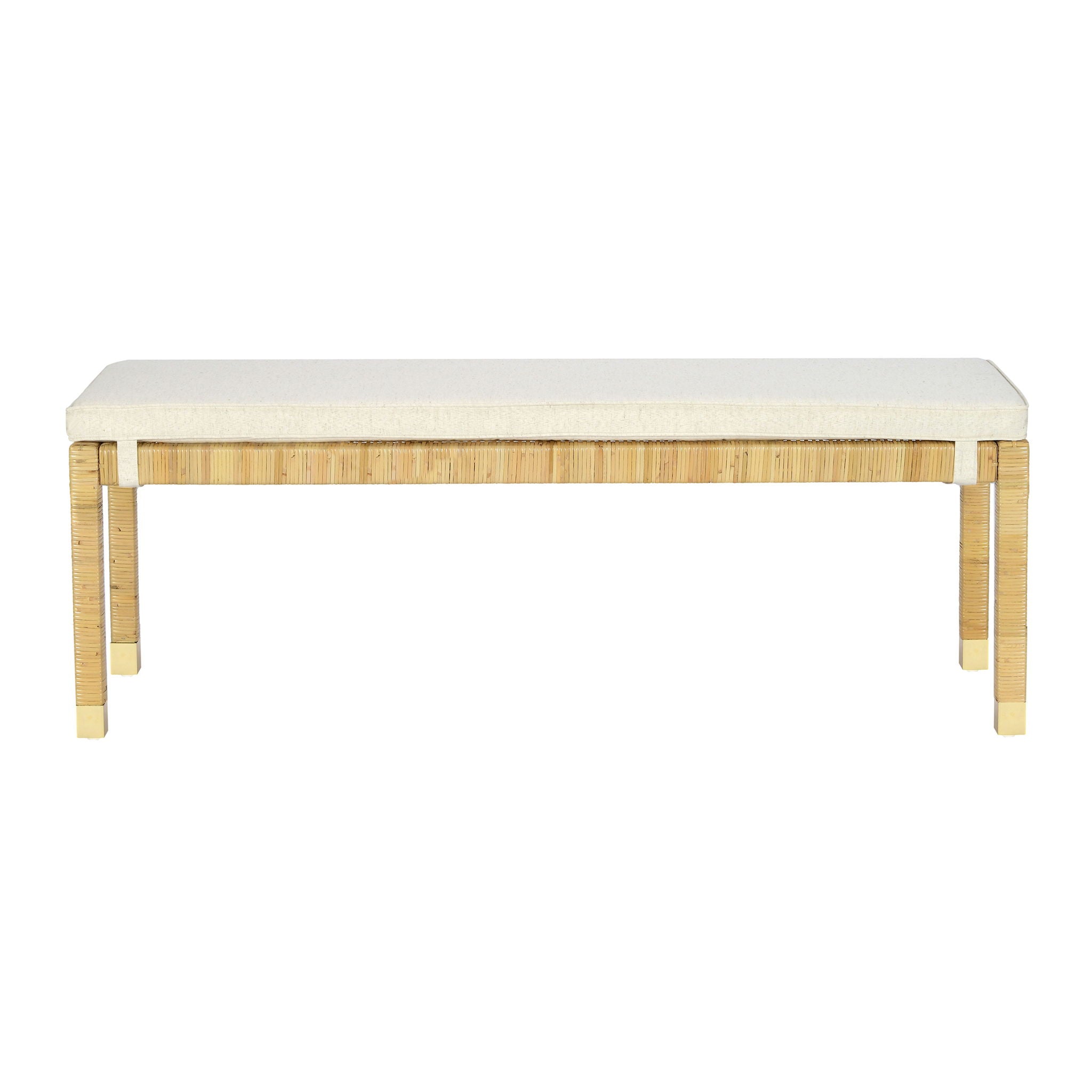 Amara - Woven Rattan Bench