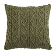Cable Knit - Soft Diamond Euro Sham - Sage Green