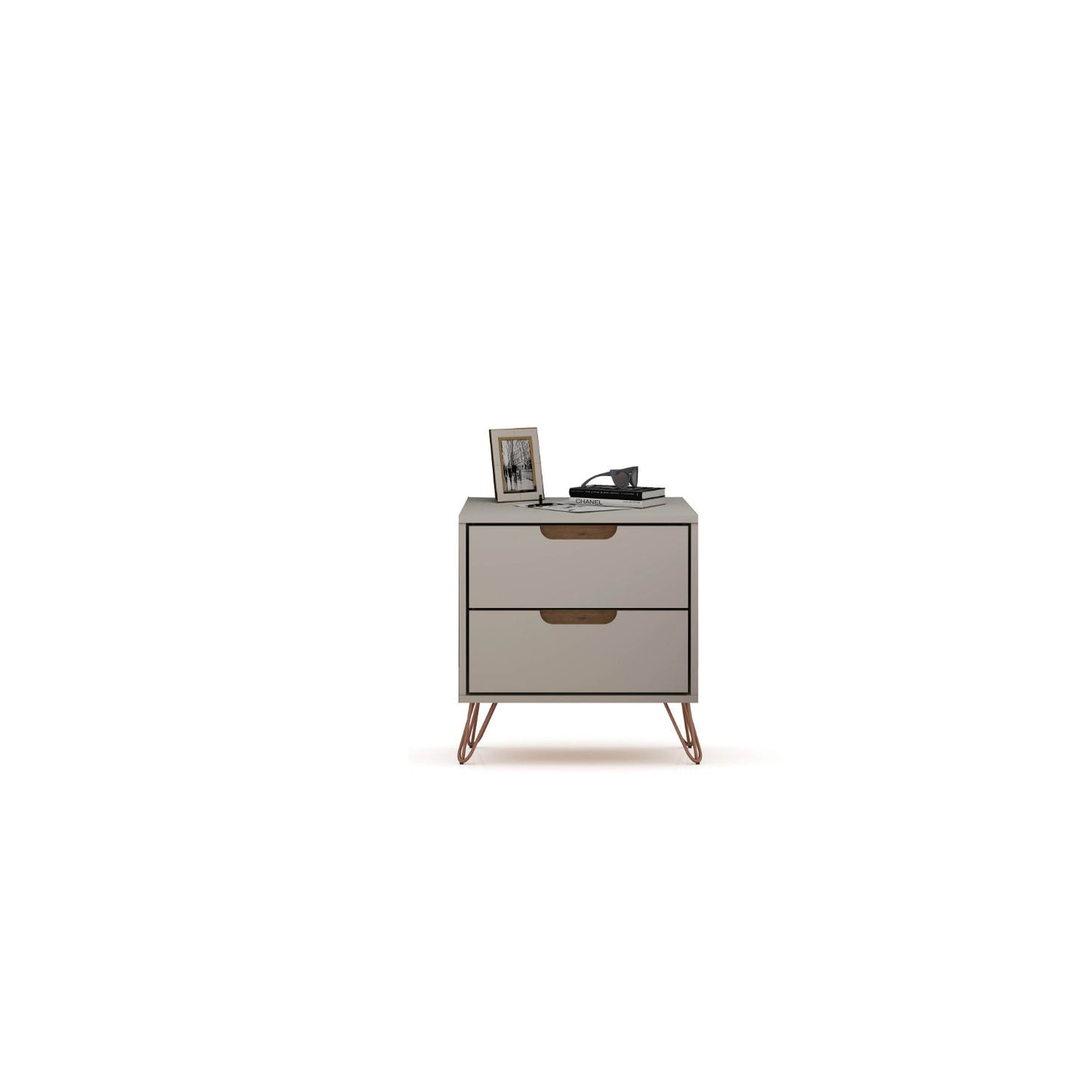 Rockefeller - Nightstand With 2 Drawers - Off White