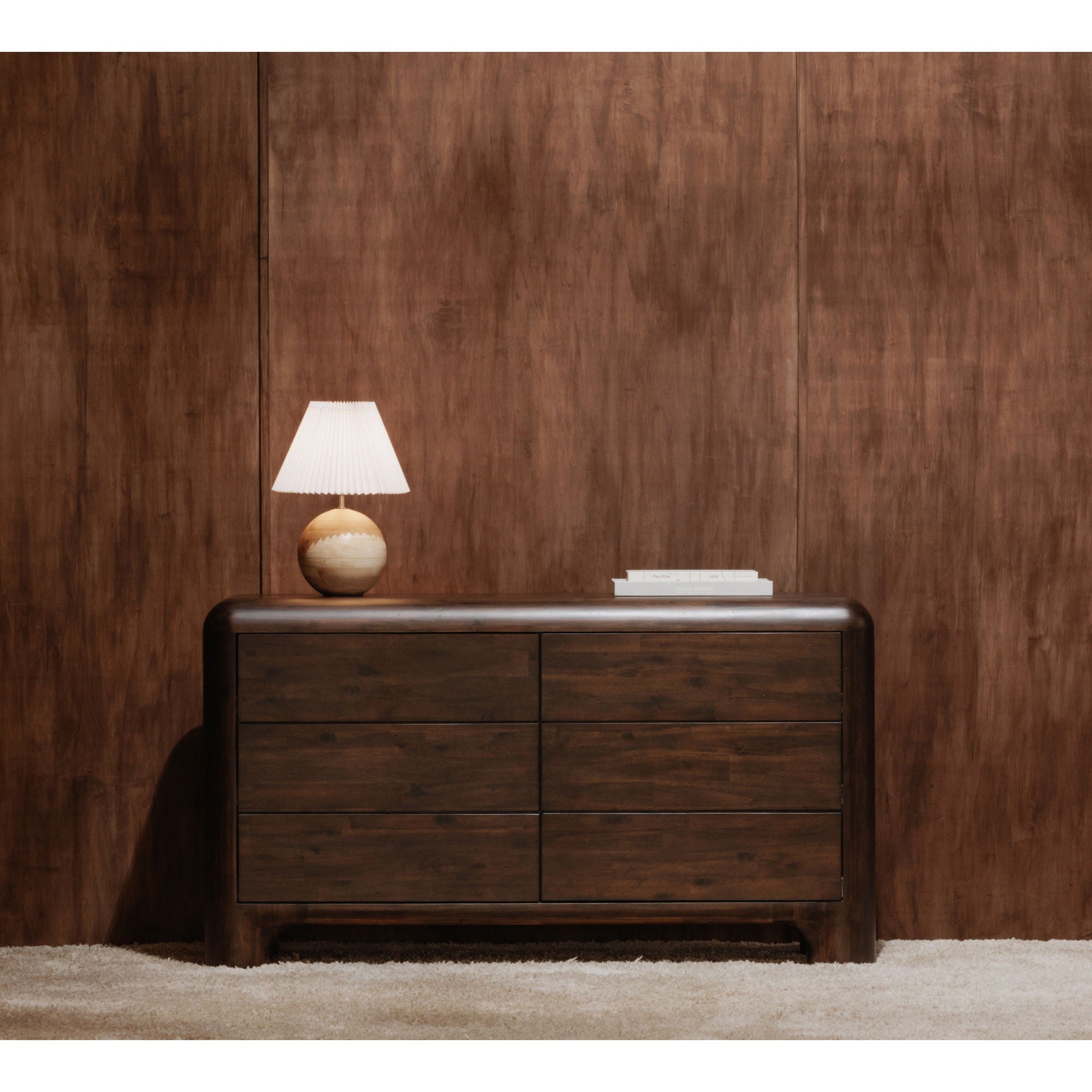 Rowan - 6 Drawer Dresser - Dark Brown
