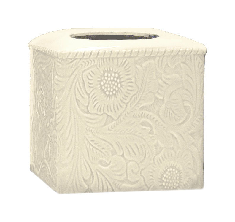 Savannah - Ceramic Tissue Box Cover, 2 Per Carton - Cream
