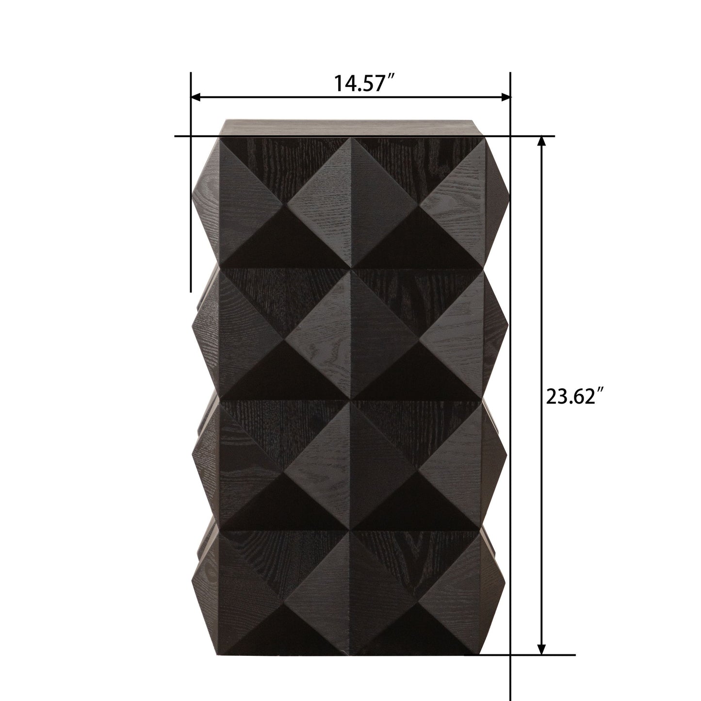 Side Table With 3D Embossed Pattern Design