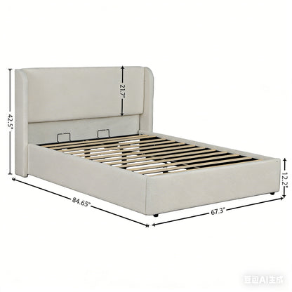 Upholstered Cloud Bed Frame With Headboard