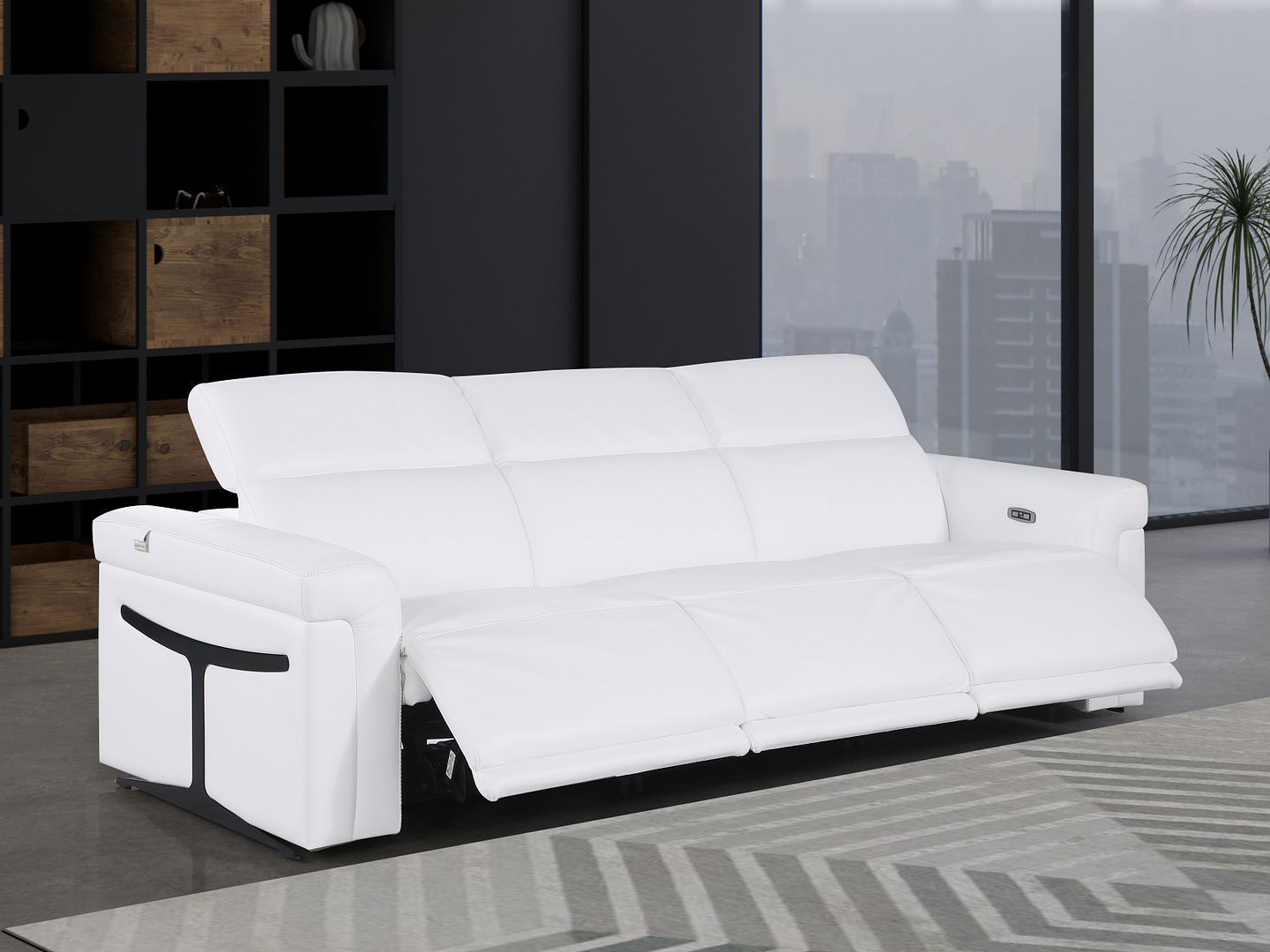 1126 - 3-Piece Modular Power Reclining Sofa In With 3 Power Recliners & Power Headrests