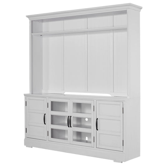 Shoreham - 76" TV Console With Hutch - Effortless White