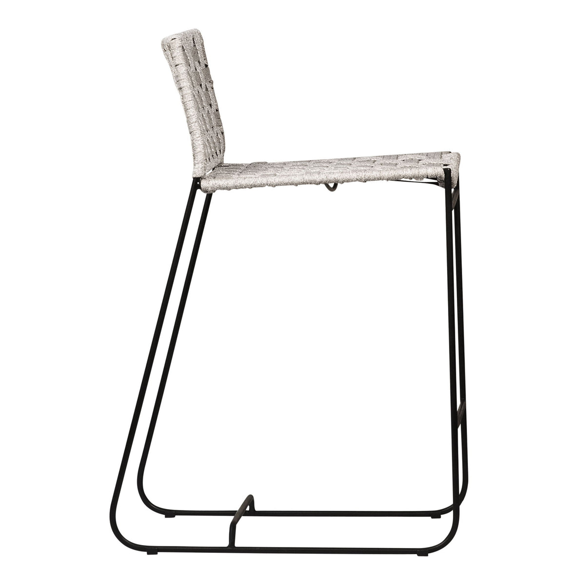 Ezra - Outdoor Counter Stool - Gray With Black