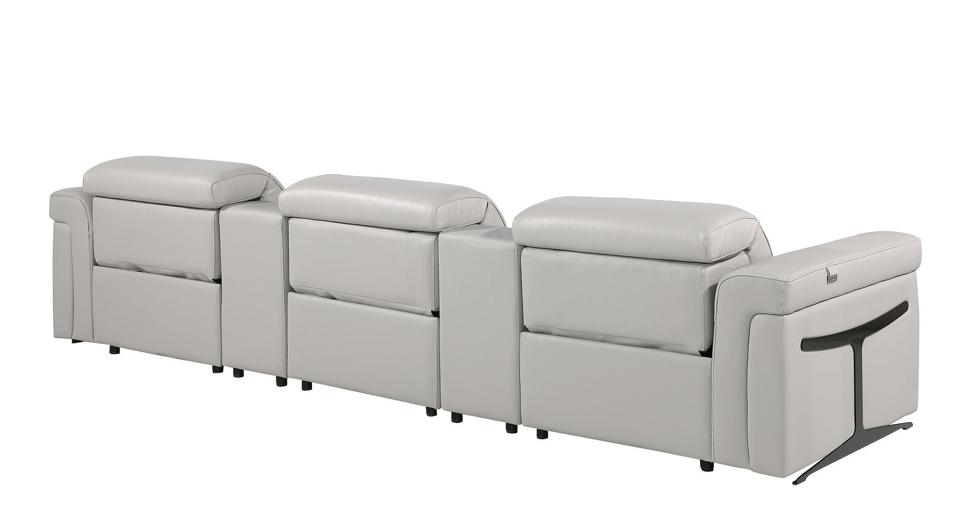 1126 - 5-Piece Modular Power Reclining Sofa In With 3 Power Recliners & Power Headrests