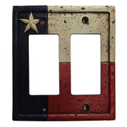 Texas Switch Plate - 5" x 5" Texas Double Rocker Wall Switch Plate  - Multi