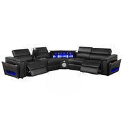 Nova - Sectional With Bluetooth Speaker, LED And Lifting Wine Cabinet
