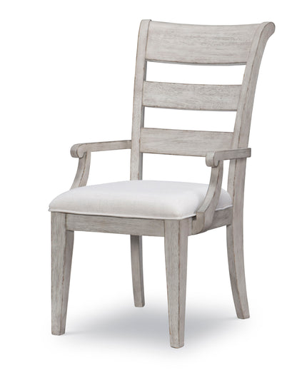 Belhaven - Ladder Back Arm Chair (Set of 2) - Pearl Silver