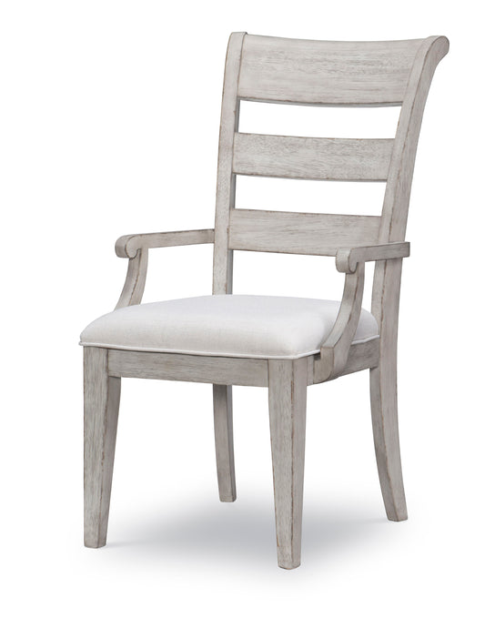 Belhaven - Ladder Back Arm Chair (Set of 2) - Pearl Silver