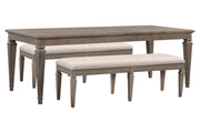 Lancaster - 3 Piece Extendable Rectangular Dining Table Set