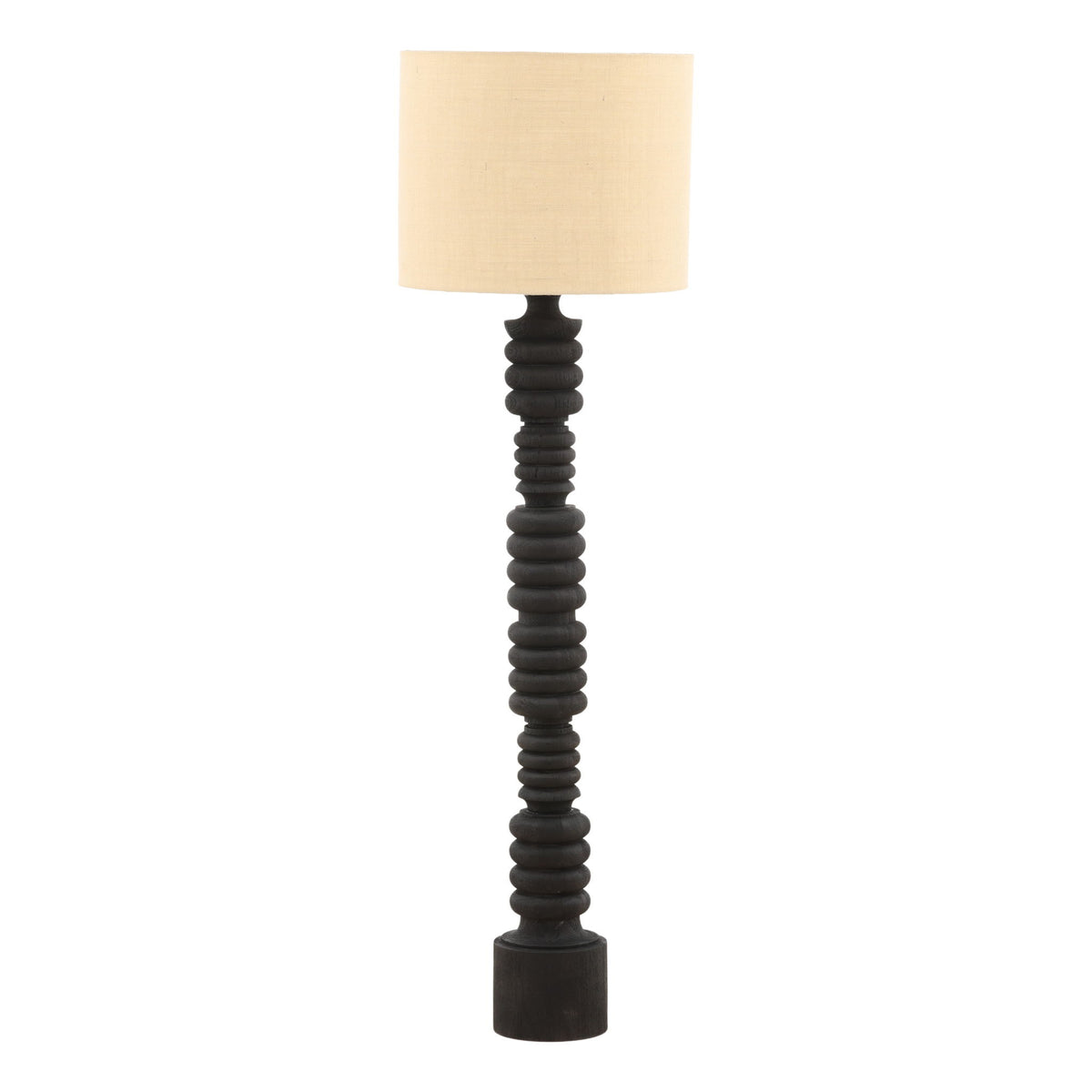 Davenport - Floor Lamp - Black And Natural