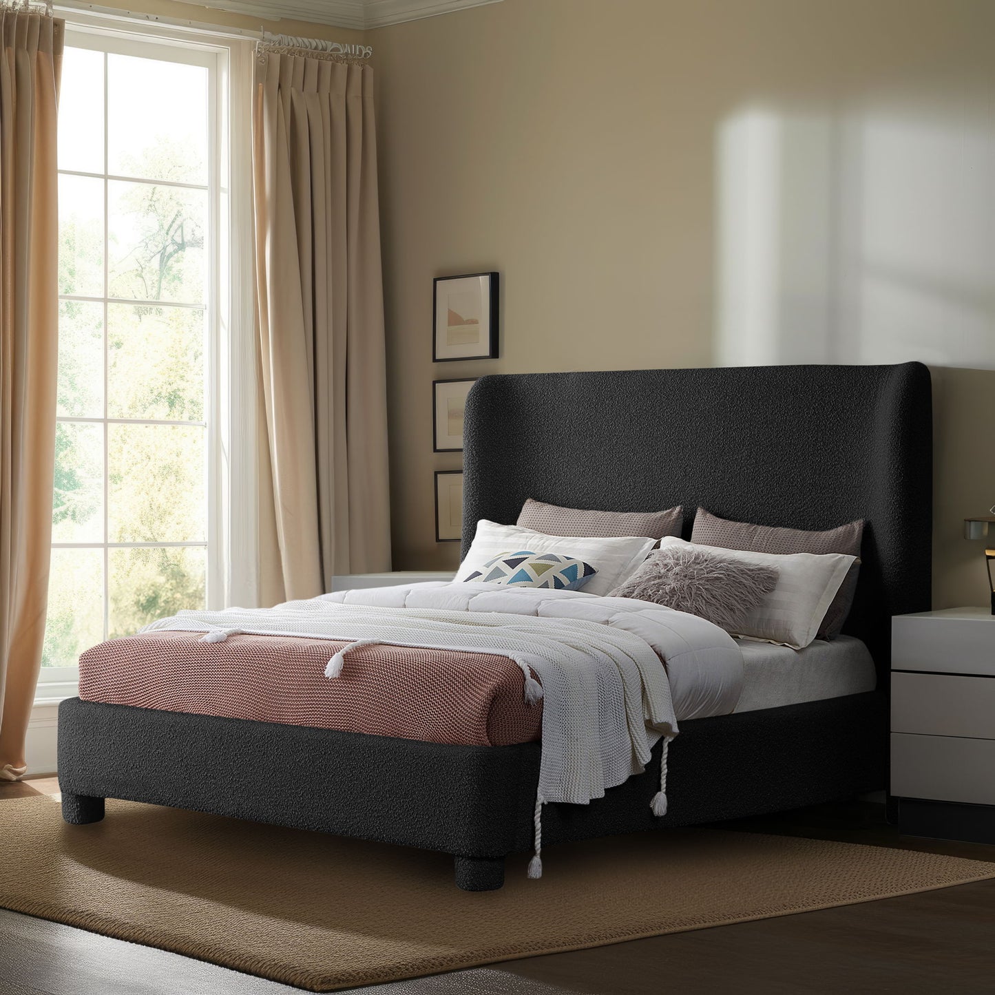 Penny - Boucle Fabric Bed