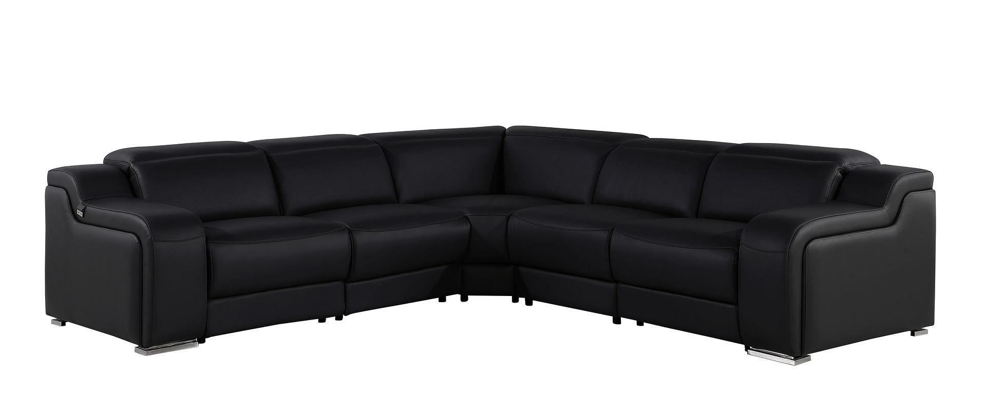 1116 - 5-Piece L-Shaped Sectional Sofa In With 3 Power Recliners & Power Headrests