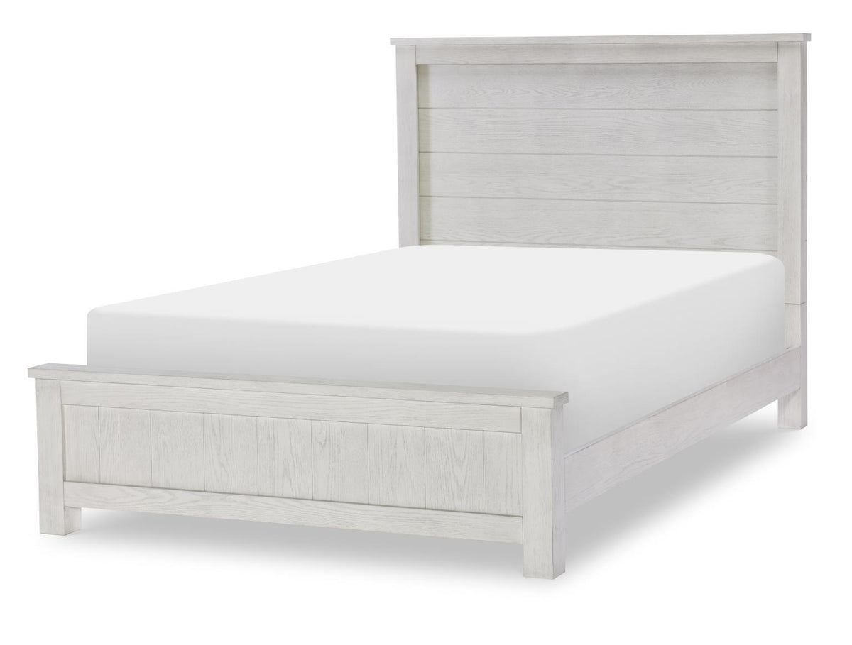 Preston - Complete Full Panel Bed - Bleached Linen