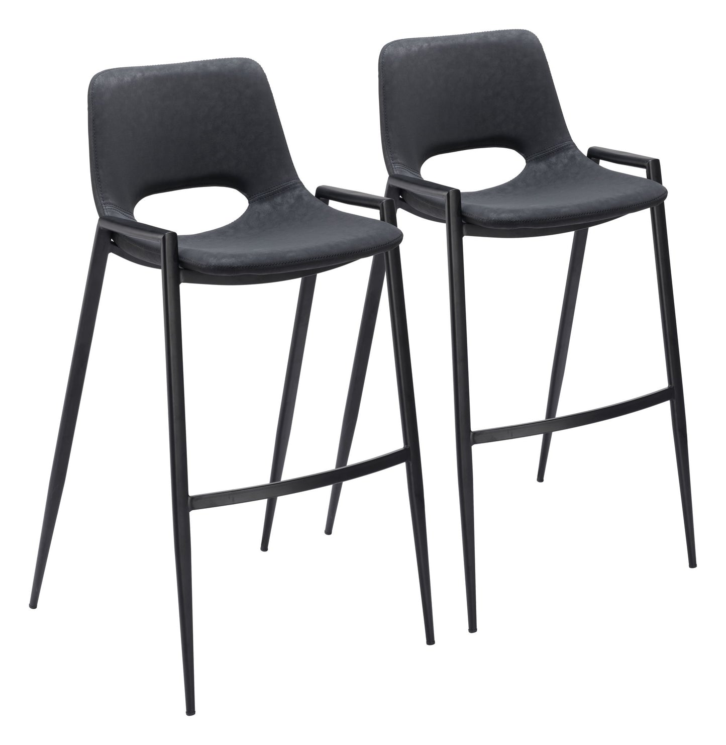 Desi - Bar Chair With Black Legs (Set of 2)