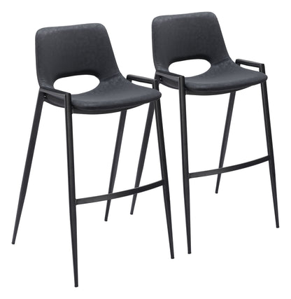 Desi - Bar Chair With Black Legs (Set of 2)