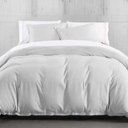 Hera - King Washed Linen Flange Duvet Cover Set (Set of 3) - Light Gray