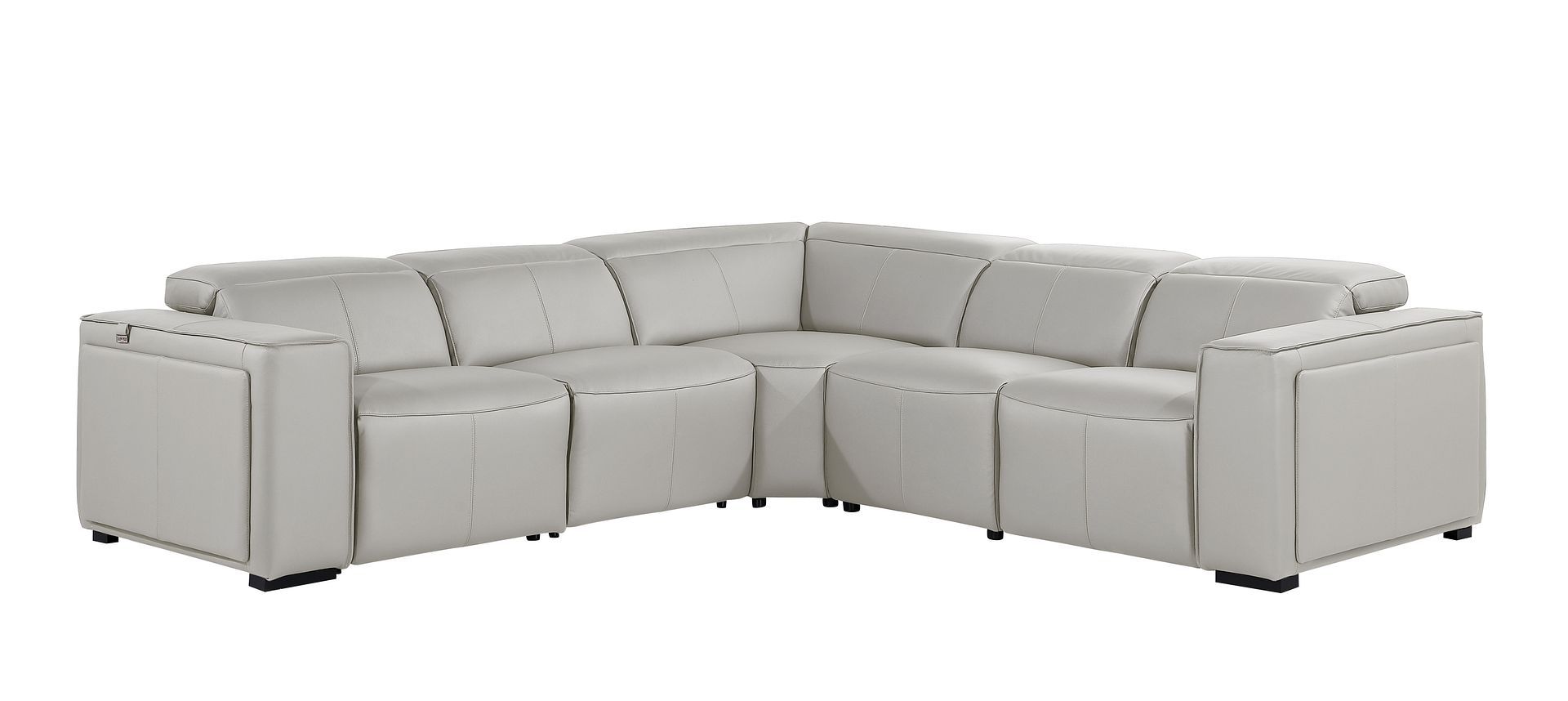 1224 - 5-Piece L-Shaped Sectional Sofa In With 3 Power Recliners & Power Headrests
