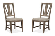 Paxton Place - Dining Side Chair With Upholstered Seat (Set of 2) - Dovetail Gray
