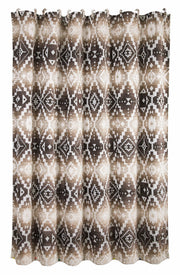 Chalet - Aztec Shower Curtain - White / Brown