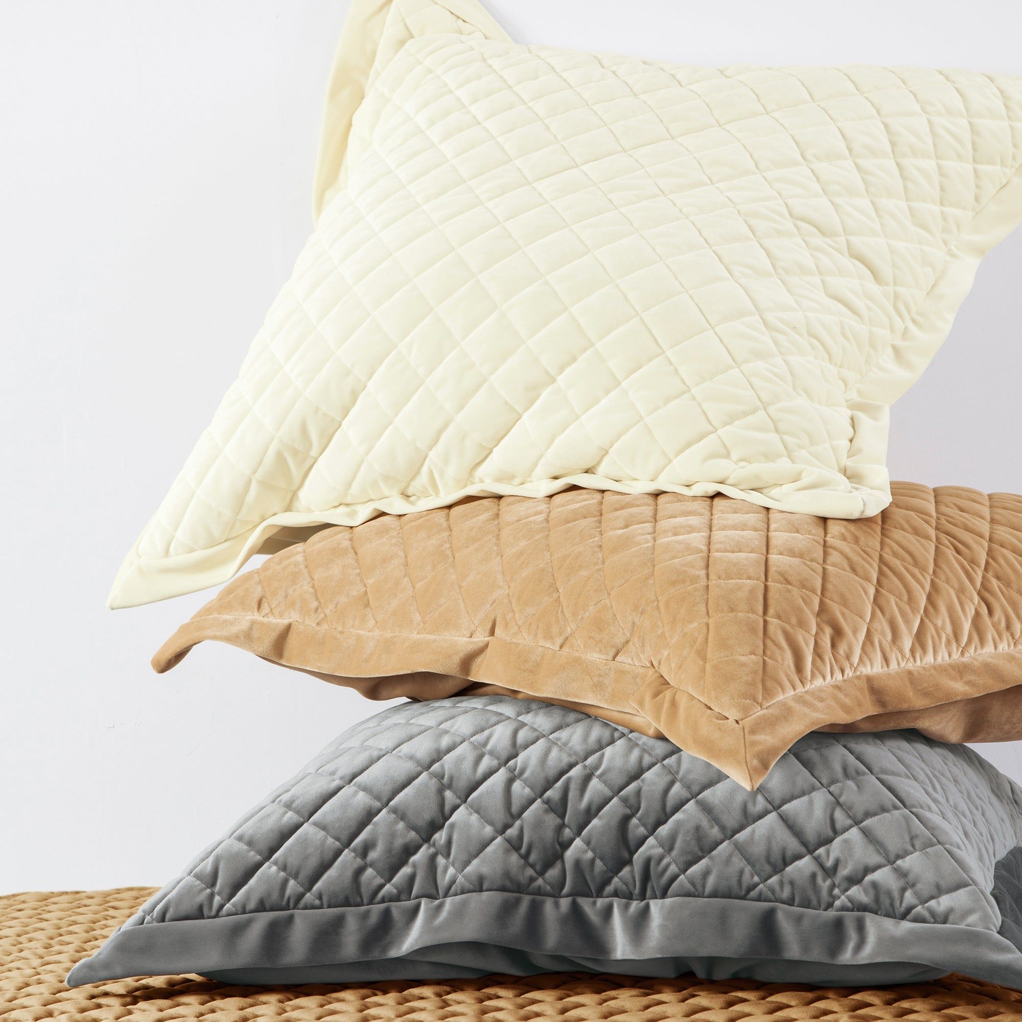 Velvet Diamond - Quilted Euro Sham - Amethyst