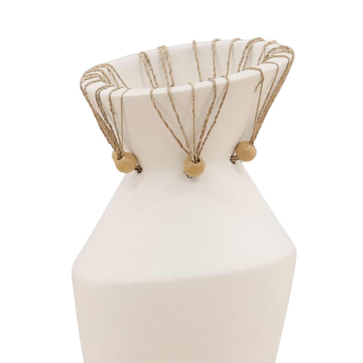 Tavi - Vase (Set of 2) - White And Natural