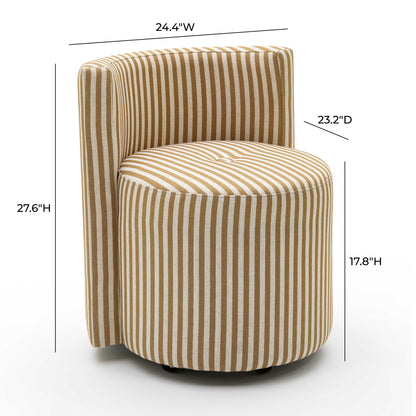 Alyssa - Striped Rolling Desk Chair