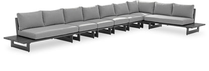Maldives - 7 Piece Water Resistant Outdoor Patio Modular Sectional With Gray Base