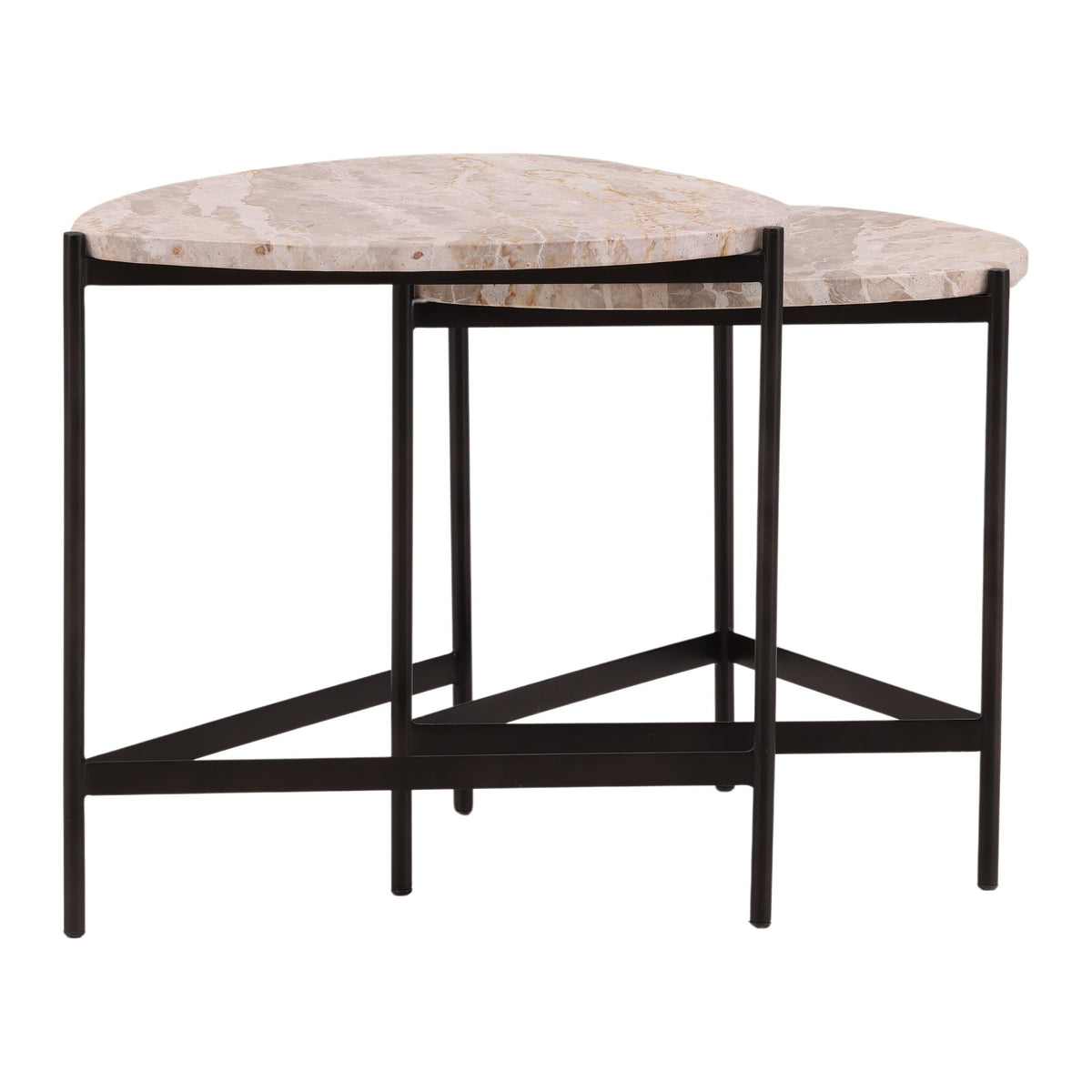 Corwin - Nesting Tables (Set of 2) - Natural And Black