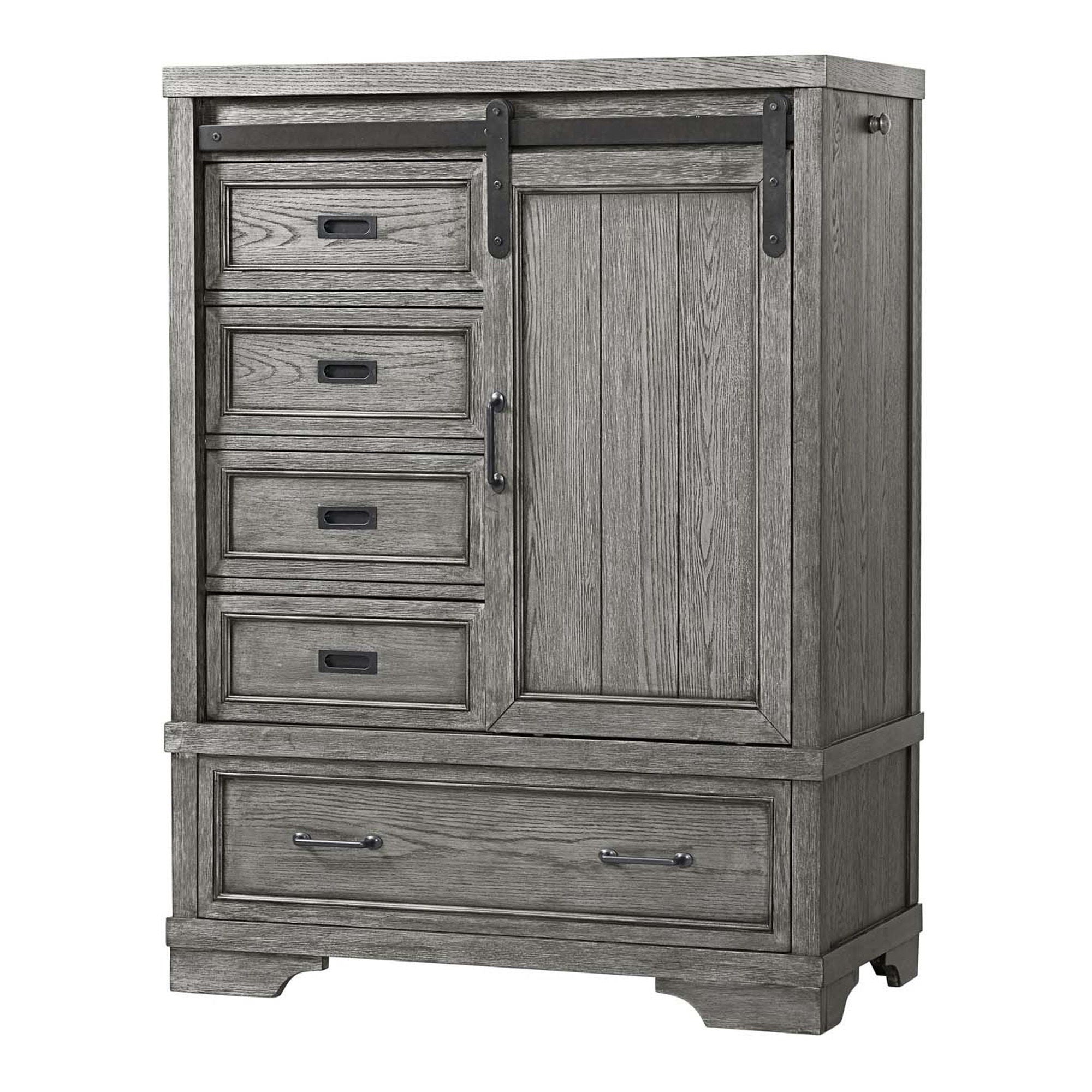 Foundry - Wood Chifferobe - Brushed Pewter