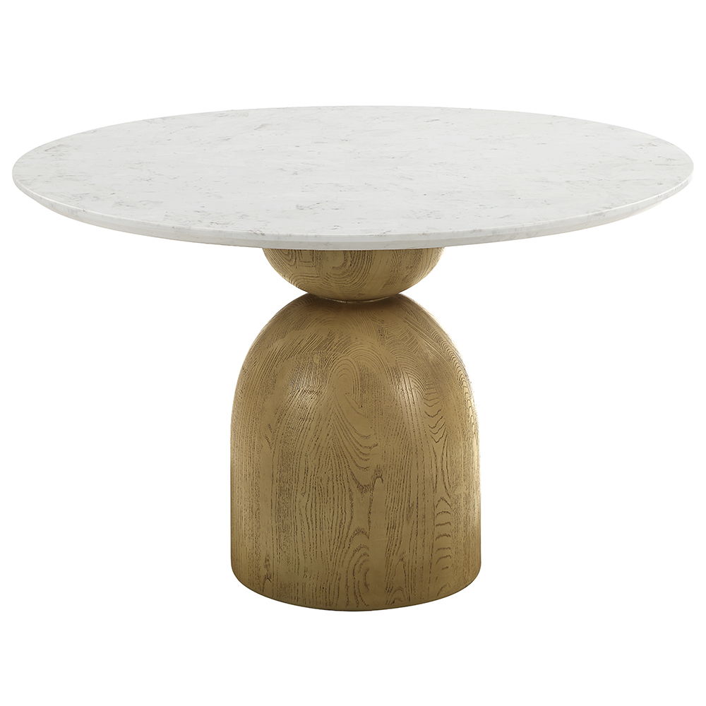 Kala Round Dining Table With Marble Top