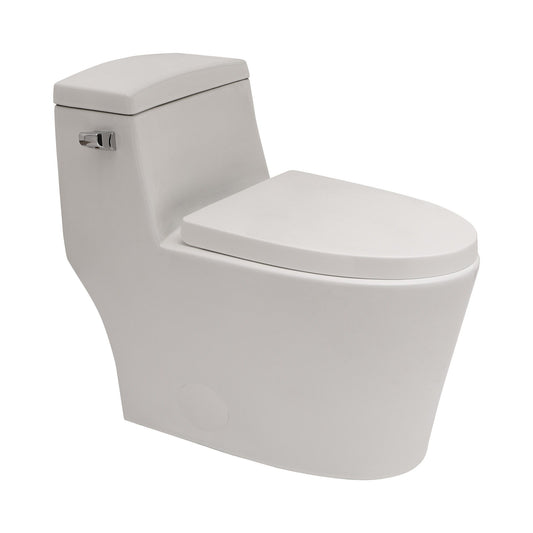 1 Piece Toilet With Soft Closing Seat - White