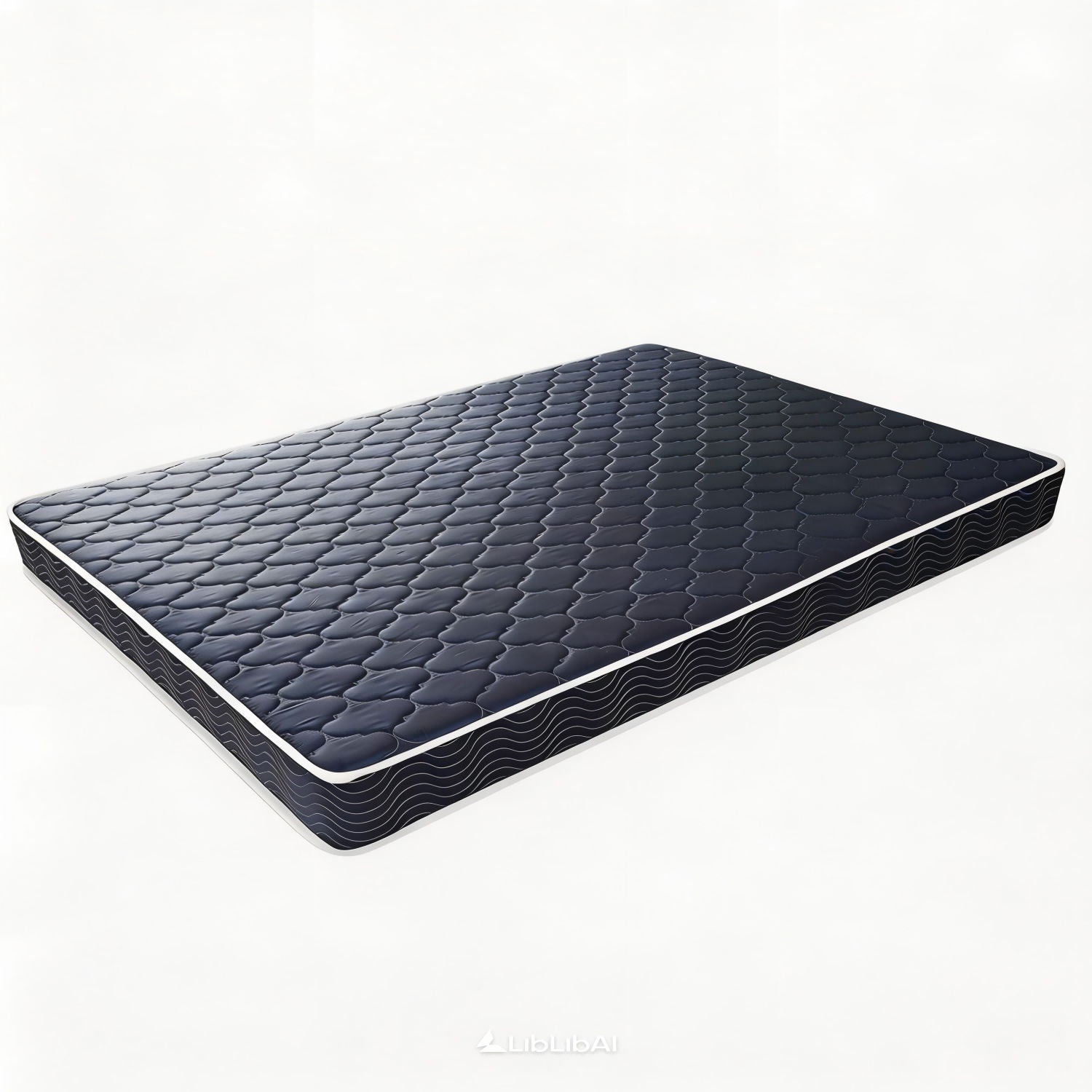 6" Twin Size Waterproof Foam Mattress - Black / Blue