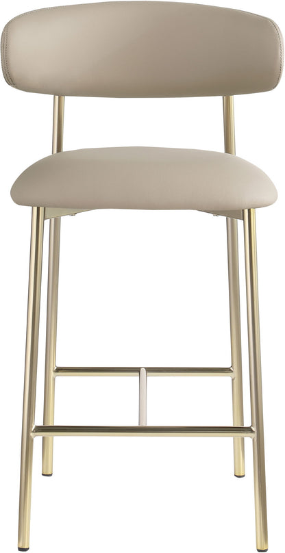 Lupita - Counter Stool With Brushed Gold Frame (Set of 2)