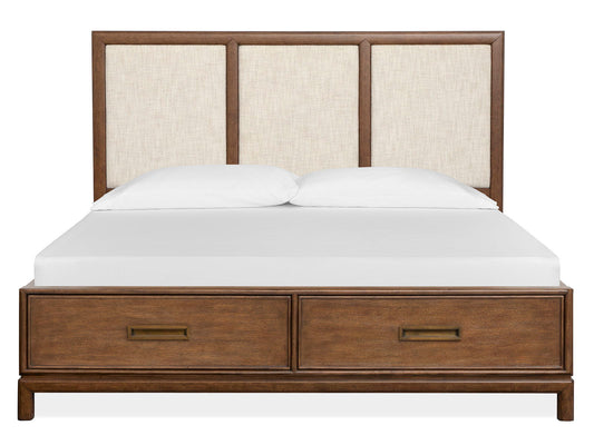 Ridgefield - Complete Panel Storage Bed With Upholstered Headboard