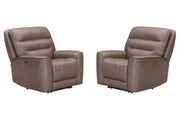 Lawson - Zero Gravity Power Recliner (Set of 2) - Sydney Brunette
